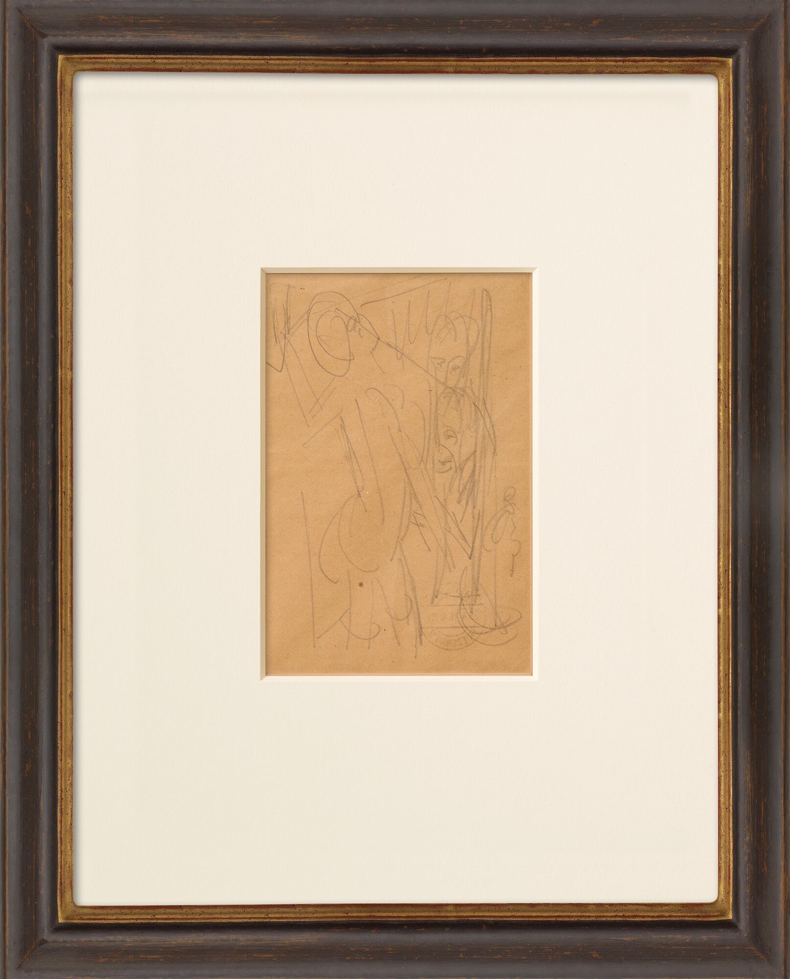 Bild "Akt vor Spiegel" (um 1910) (Unikat) von Ernst Ludwig Kirchner
