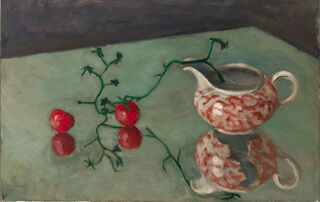 Picture "Still Life with Teapot and Tomatoes" (2021) (Unique piece) by Bettina Moras