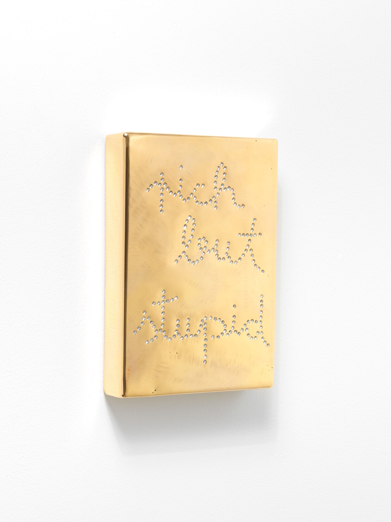 Schriftzug-Objekt "Rich but stupid 1" (2019) (Unikat) von Jan M. Petersen
