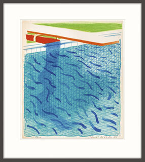 Bild "Pool Made with Paper and Blue Ink for Book of Paper Pools" (1980) von David Hockney