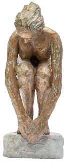 Skulptur "Springerin II" (2024), Bronze von Dagmar Vogt