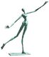 Skulptur "Dame, verlegen lächelnd" (2025), Bronze von Helge Leiberg