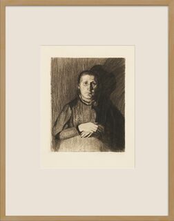 Bild "Frau mit übereinandergelegten Händen" (1898/99) (Unikat) von Käthe Kollwitz