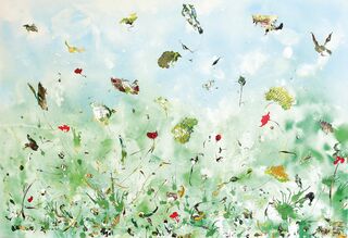 Tableau "Tempête en été" (2023) (Pièce unique) de Christine Müller