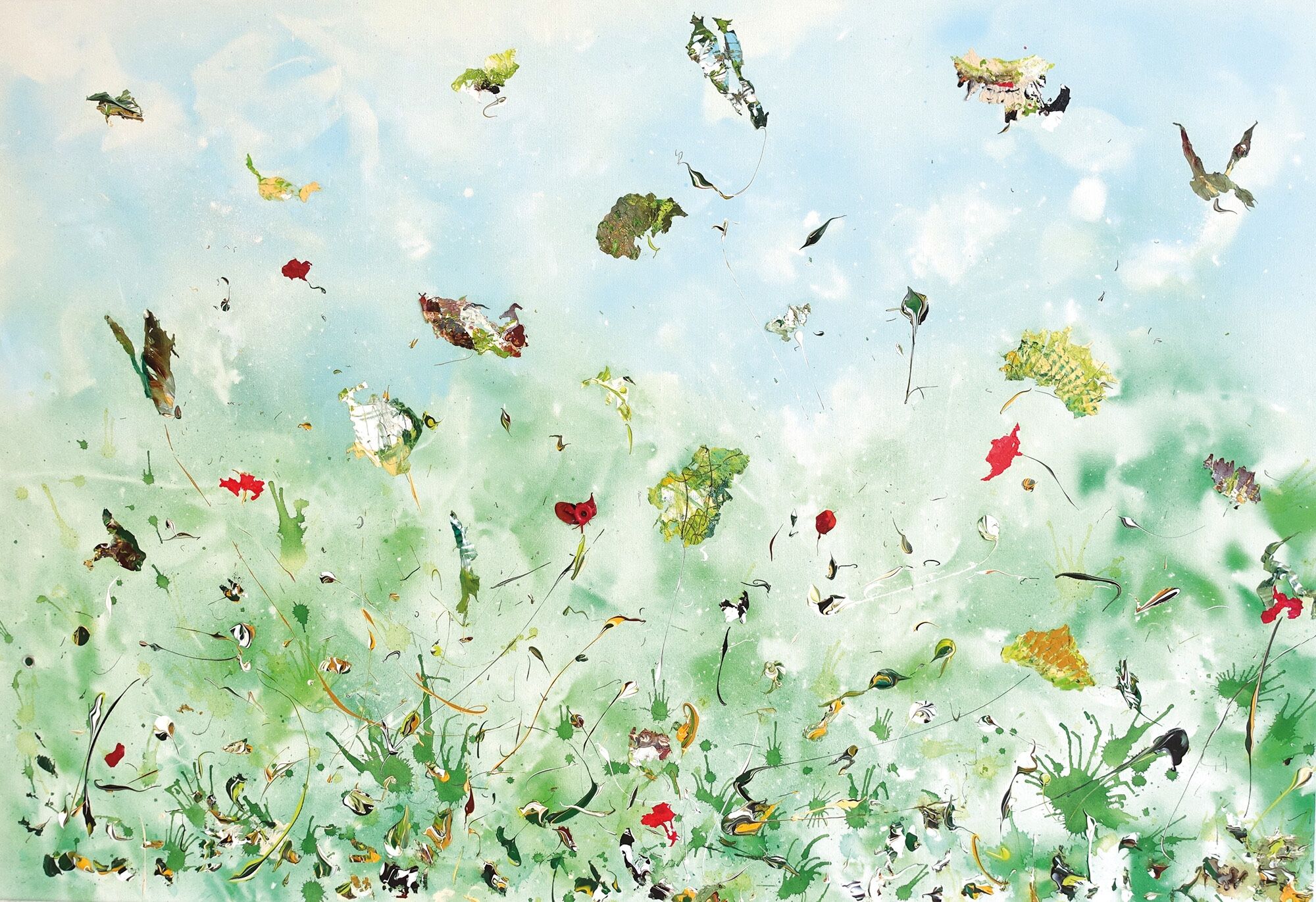 Tableau "Tempête en été" (2023) (Pièce unique) de Christine Müller