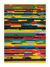 Tableau "Ligne brisée enlevée couleurs jaune vert orange" (2024) (Pièce unique).