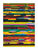 Tableau "Ligne brisée enlevée couleurs jaune vert orange" (2024) (Pièce unique).