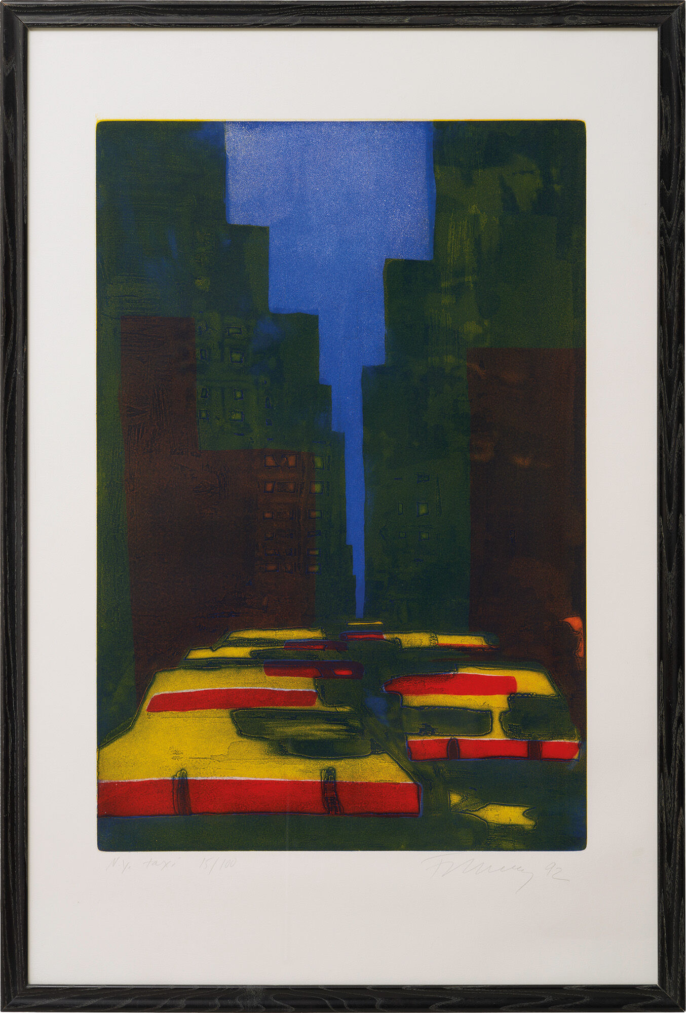 Picture "N.Y. Taxi" (1992) by Rainer Fetting