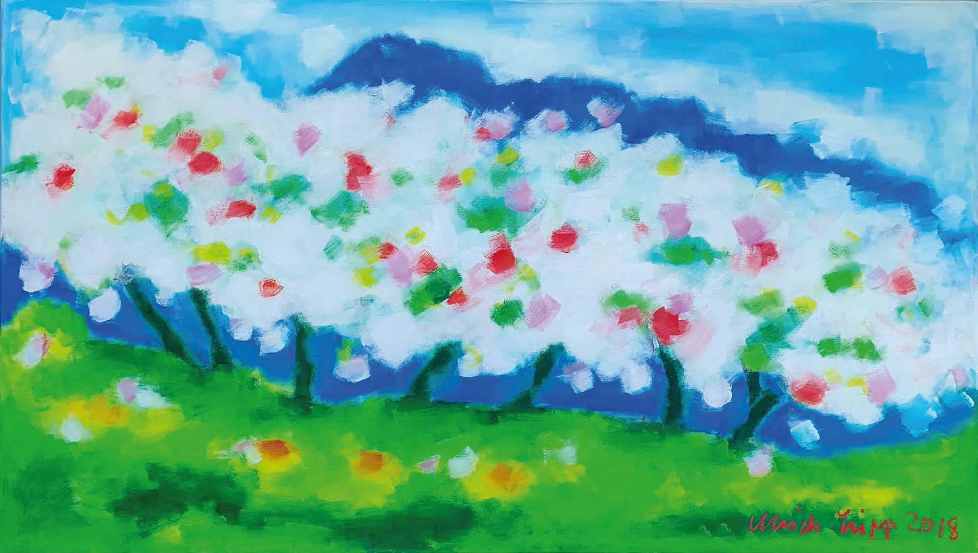 Picture "Spring in the Mountains" (2018) (Unique piece) by Ulrich Lipp