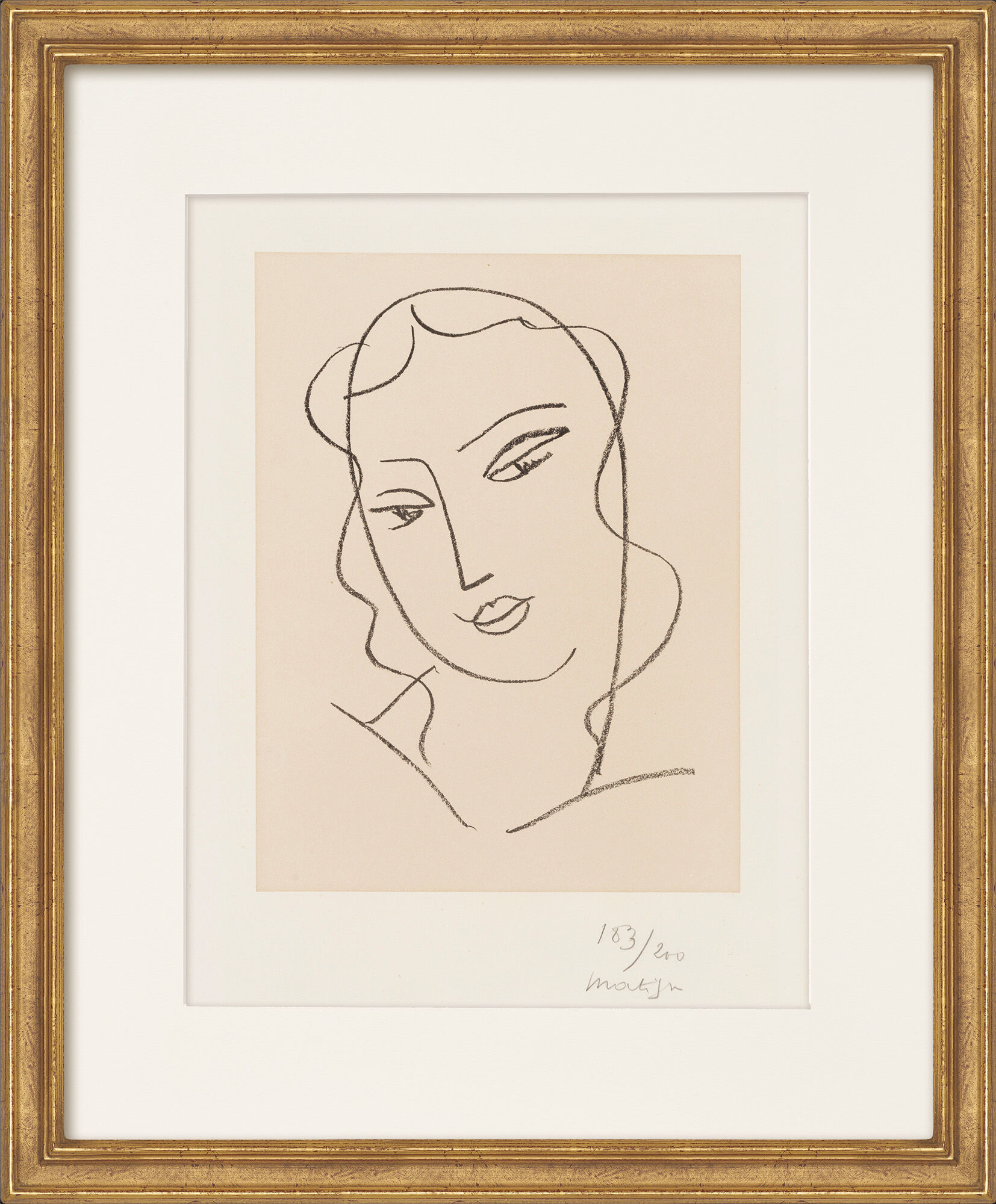 Picture "Tête voilée" (1950/51) by Henri Matisse