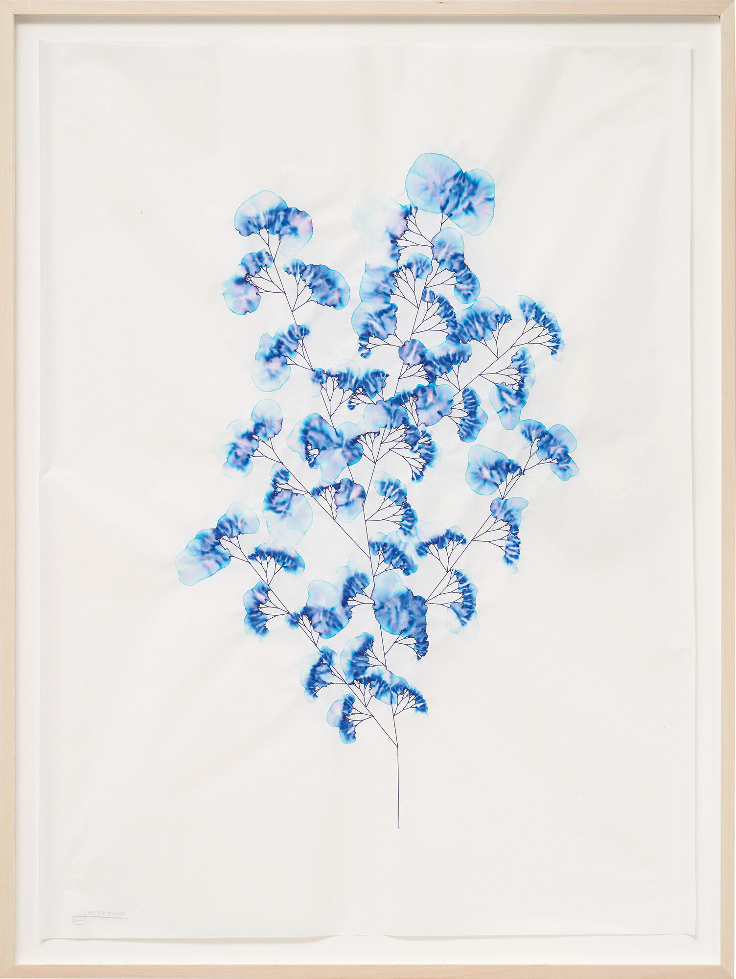 Bild "Flower #7 - blau" (2021) (Unikat) von Fabian Gatermann