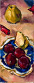 Picture "Still Life with Apple and Plum" (2011) (Unique piece)