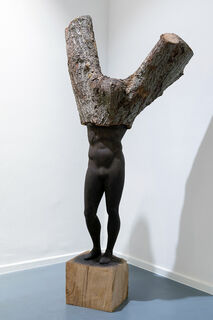 Skulptur "Ohne Titel" (2020) (Unikat), Holz von Edvardas Racevicius