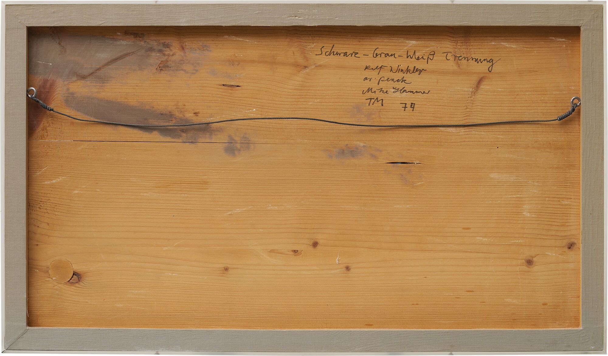 Wandobjekt "Schwarz-Weiß-Trennung" (1974) (Unikat) von A. R. Penck