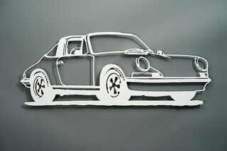 Wall object "Porsche 911 Targa (White)" (2022) (Serial unique piece)