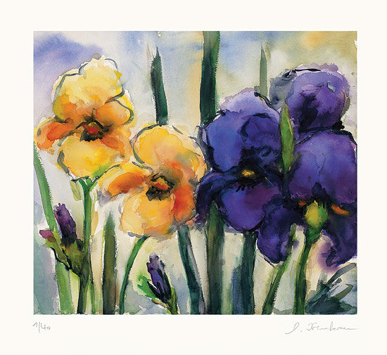 Bild "Iris gelb & blau" (2013) von Christine Kremkau
