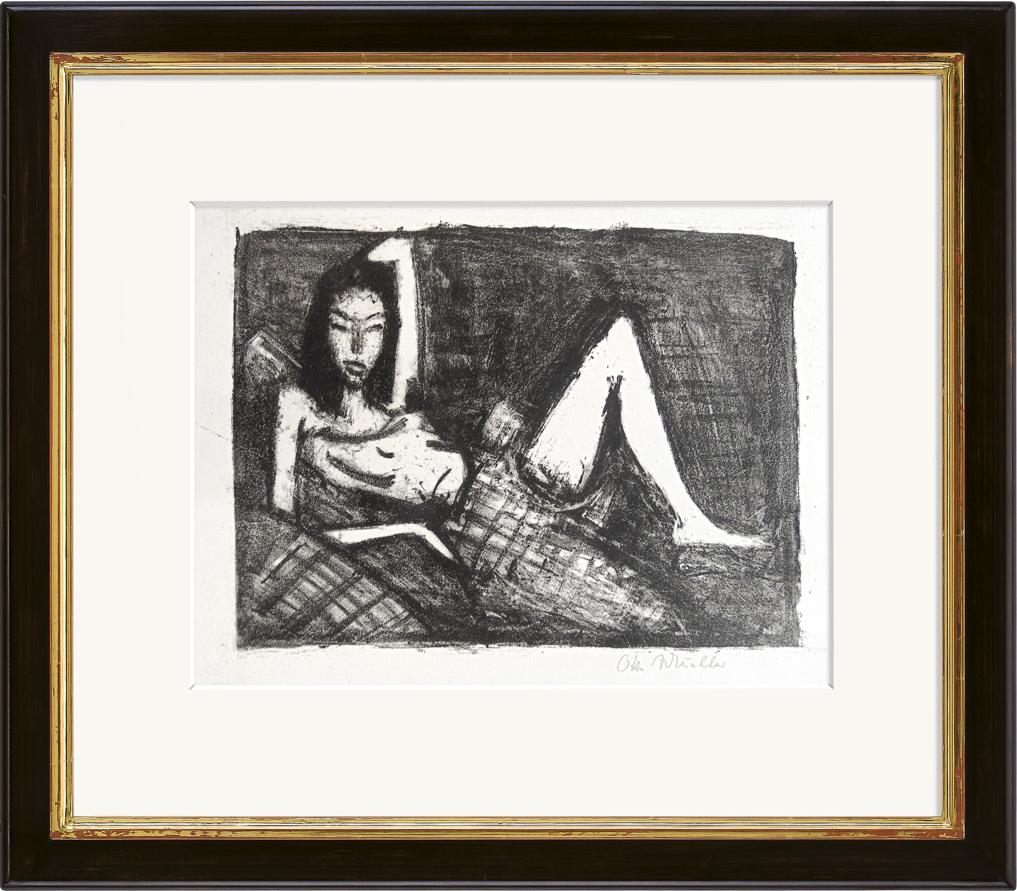 Bild "Mädchen auf dem Kanapee" (1921/22) von Otto Mueller