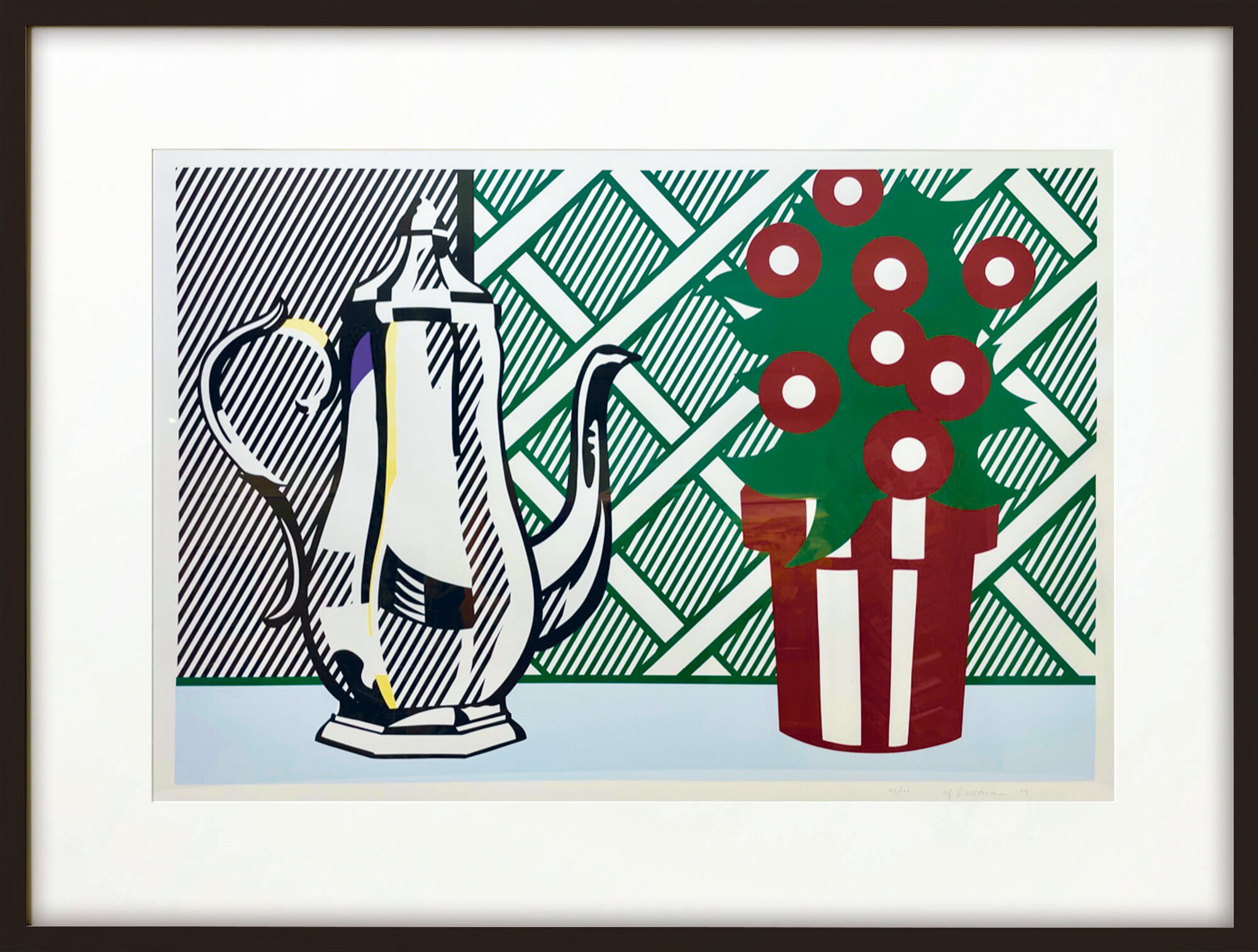 Picture "Still Life with Pitcher and Flowers" (1974) by Roy Lichtenstein