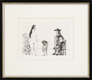 Bild "La Célestine présente sa pupille; avec un cenfant au rameau d'olivier" (1968) von Pablo Picasso