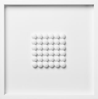 Bild "Rhapsody in White (small Version, 6 x 6)" (2023) (Unikat)