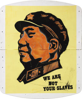 Bild "Mao - We are not your slaves" (Unikat) von mittenimwald