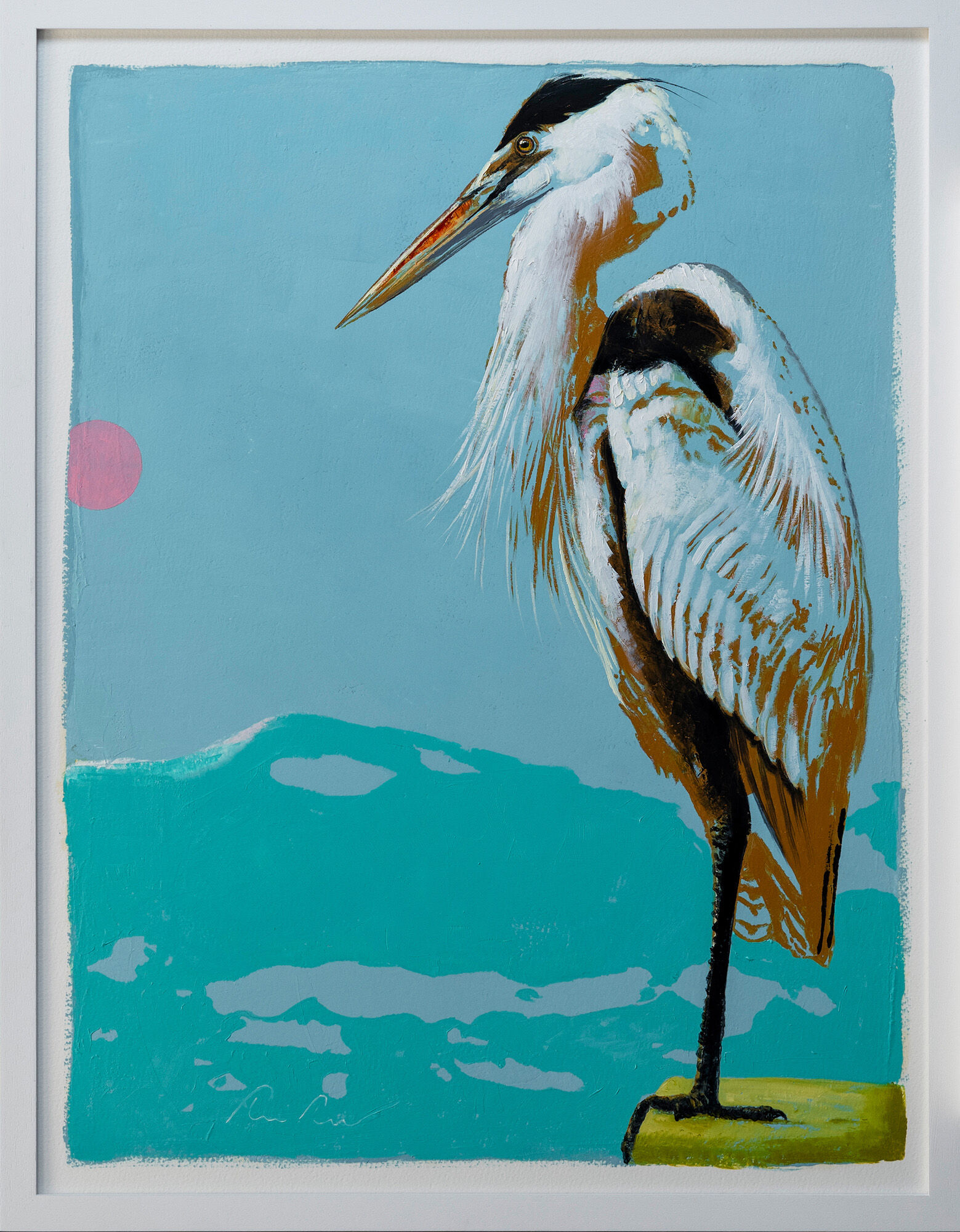 Picture "Series Bright Spot | Grey Herons" (2022) (Unique piece) by Lezzueck Coosemans