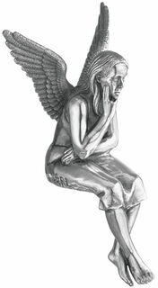 Sculpture "Guardian Angel", silver-plated version (without pedestal)