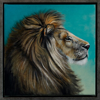 Picture "Series Animal Portrait I Lion" (2022) (Unique piece)