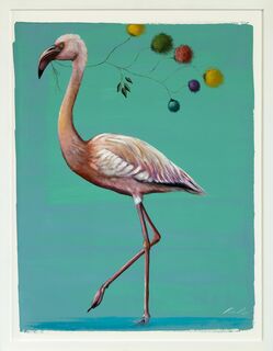 Bild "Die Gabe | Flamingo" (2026) (Unikat)