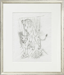 Bild "Löwenpaar" (1921) von Max Beckmann