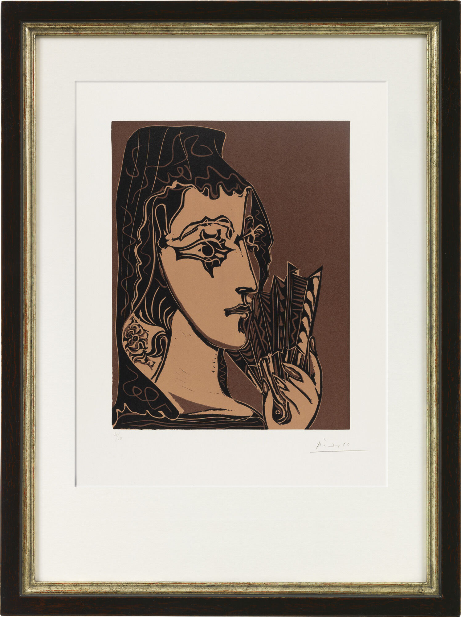 Bild "L'Espagnole (Portrait de Jacqueline en Carmen)" (1965) von Pablo Picasso