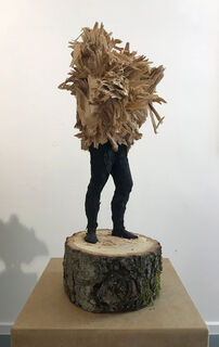 Skulptur "Ohne Titel" (2020), Holz
