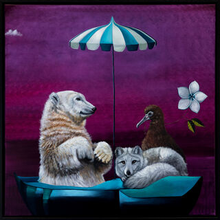 Picture "Series Wanderlust | Polar Bear, Arctic Fox and Laysan Albatross" (2023) (Unique piece) by Lezzueck Coosemans