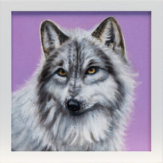Bild "Serie Tierporträt | Polarwolf" (2023) (Unikat)