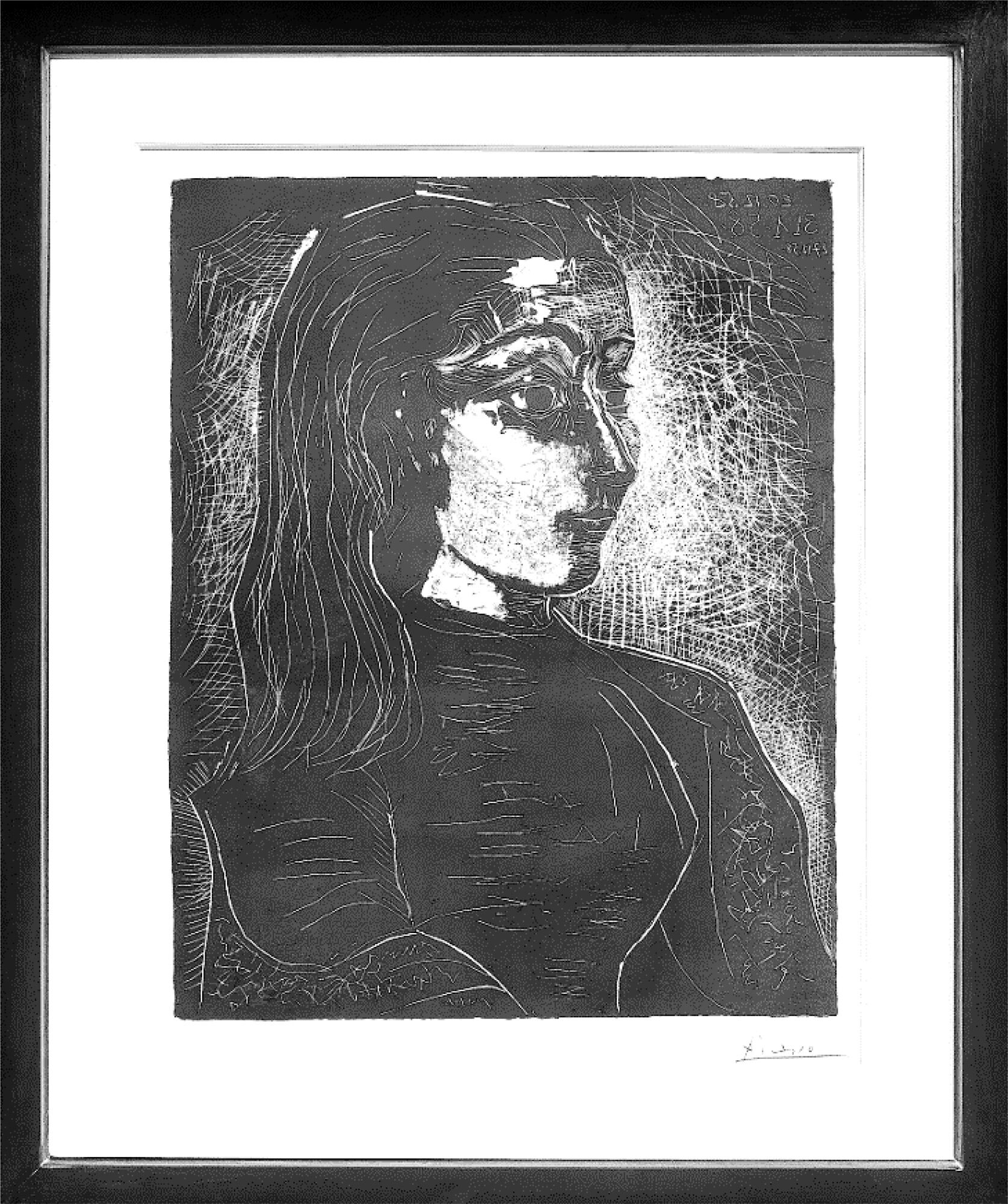 Bild "Jacqueline im Profil nach rechts" (1958) von Pablo Picasso