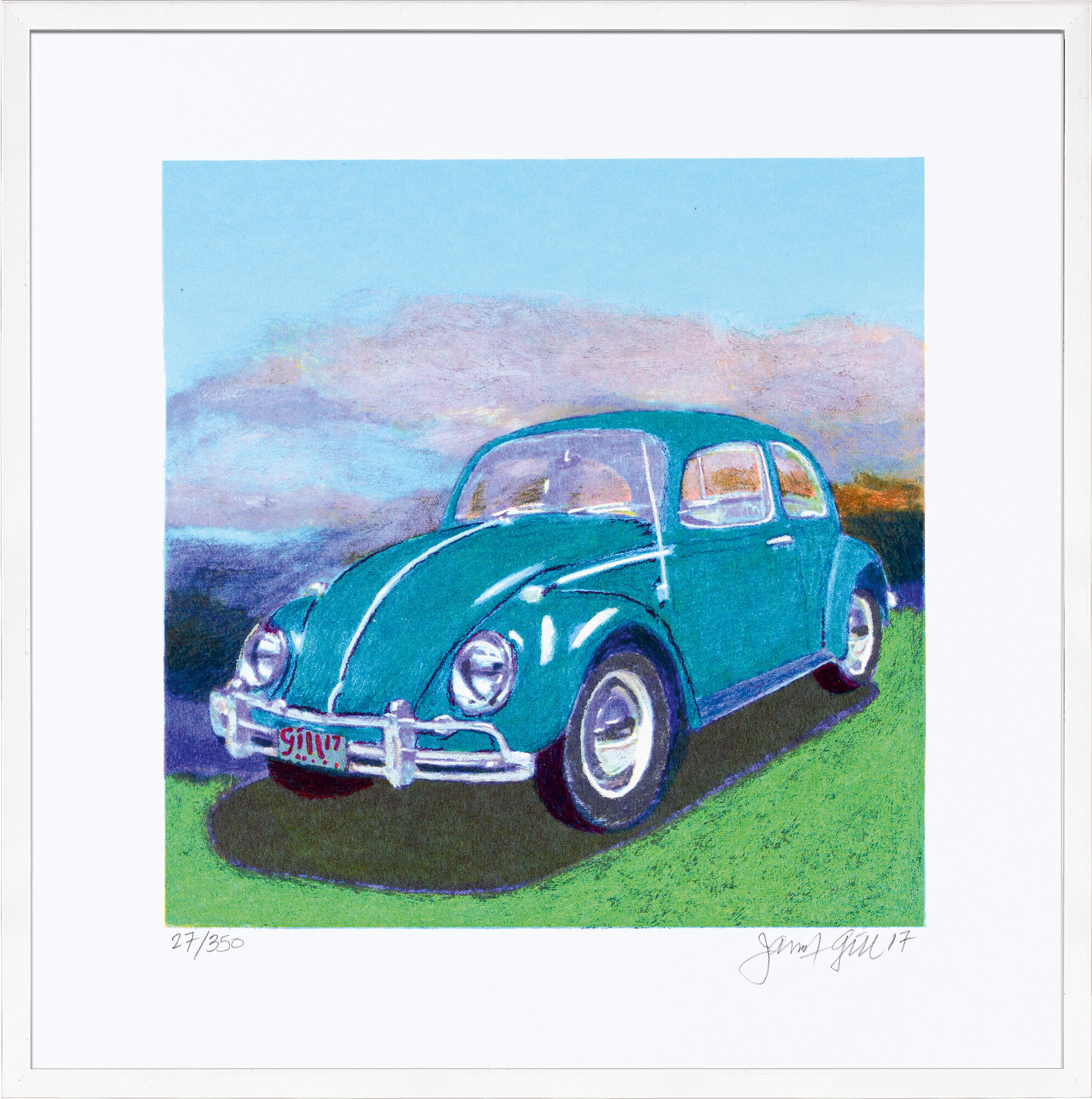 Picture "Mini Bug - Turquoise" (2017) by James Francis Gill
