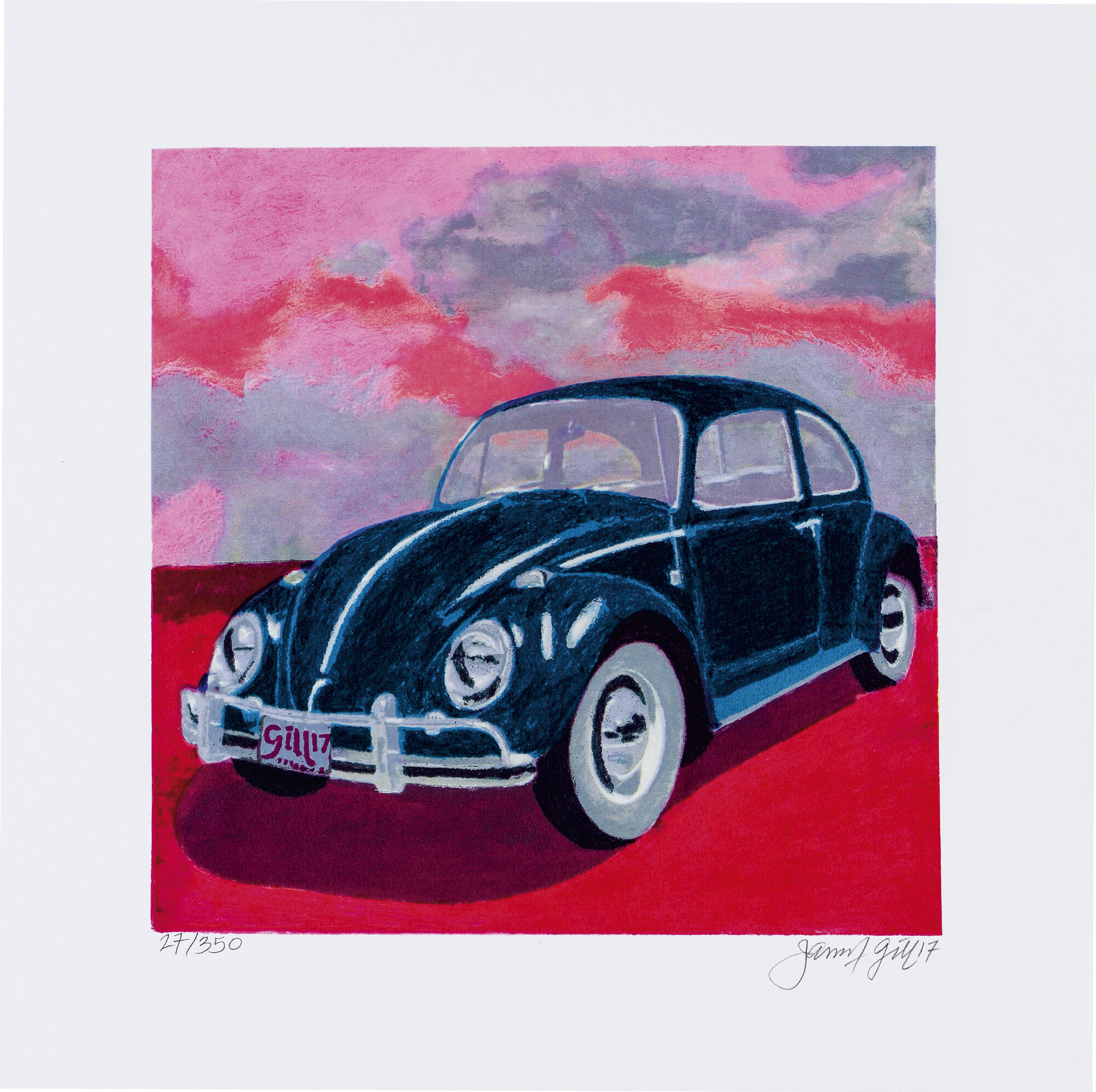 Picture "Mini Bug - Pink Sky" (2017) by James Francis Gill
