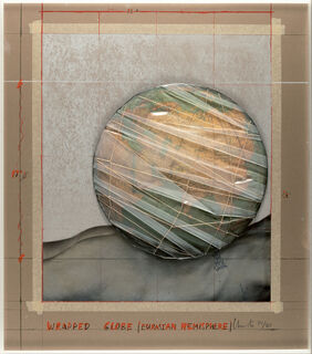 Bild "Wrapped Globe (Eurasian Hemisphere)" (2019) von Christo und Jeanne-Claude