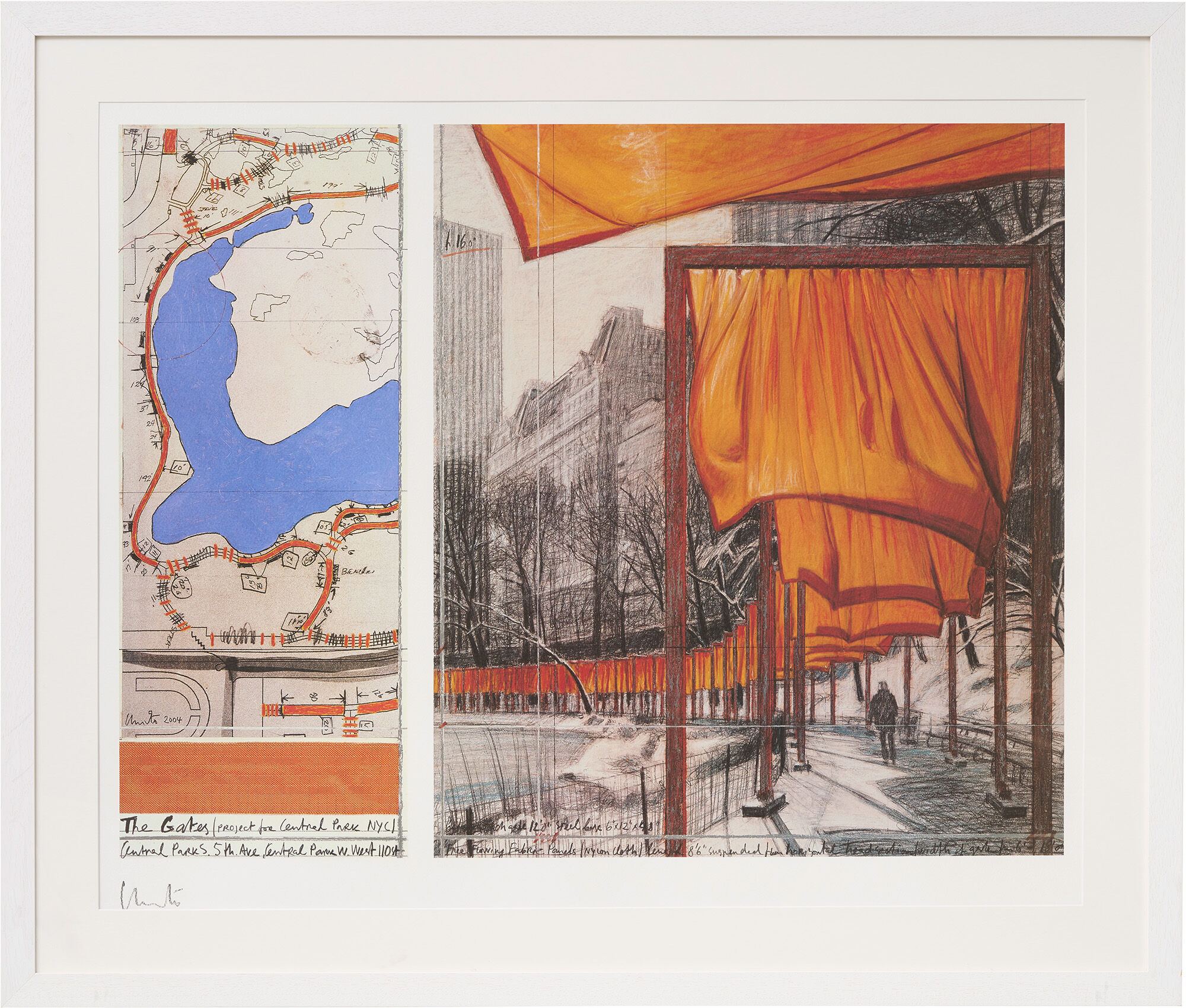 Picture "The Gates, Project for Central Park, New York City, XXIII" (2004) by Christo & Jeanne-Claude