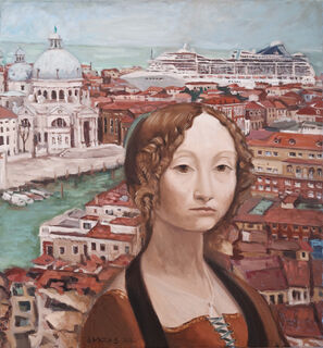 Picture "Ginevra de Benci in Front of Venice" (2020) (Unique) by Bettina Moras