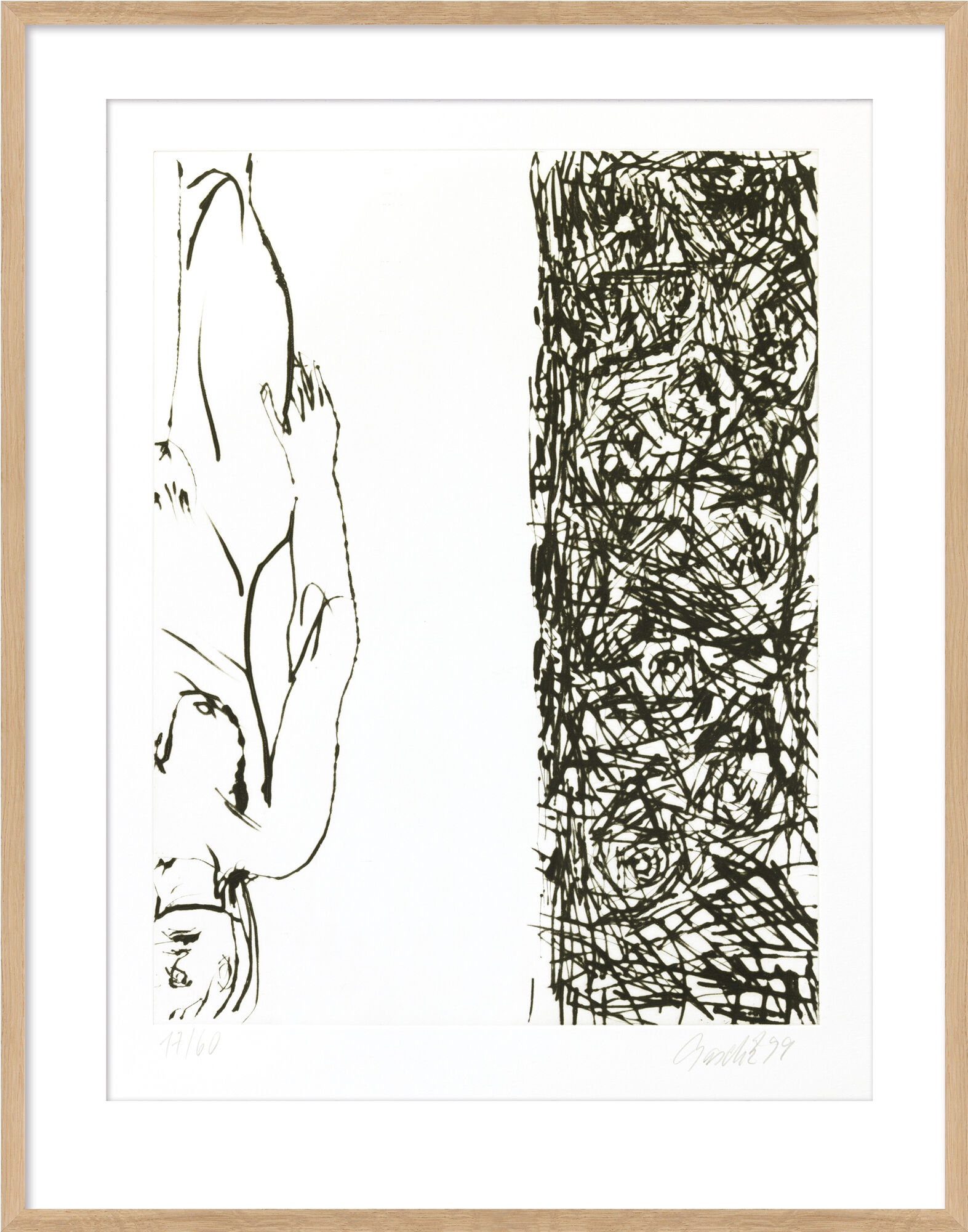 Picture "Untitled I." from the portfolio "Signs" (1999/2000) by Georg Baselitz