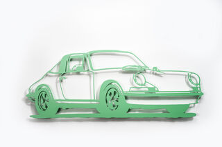 Bild "Porsche 911 Targa (hellgrün)" (2022) (Serielles Unikat)