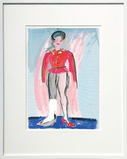 Picture "Red Court Shoe" (1978) (Unique piece) by Elvira Bach
