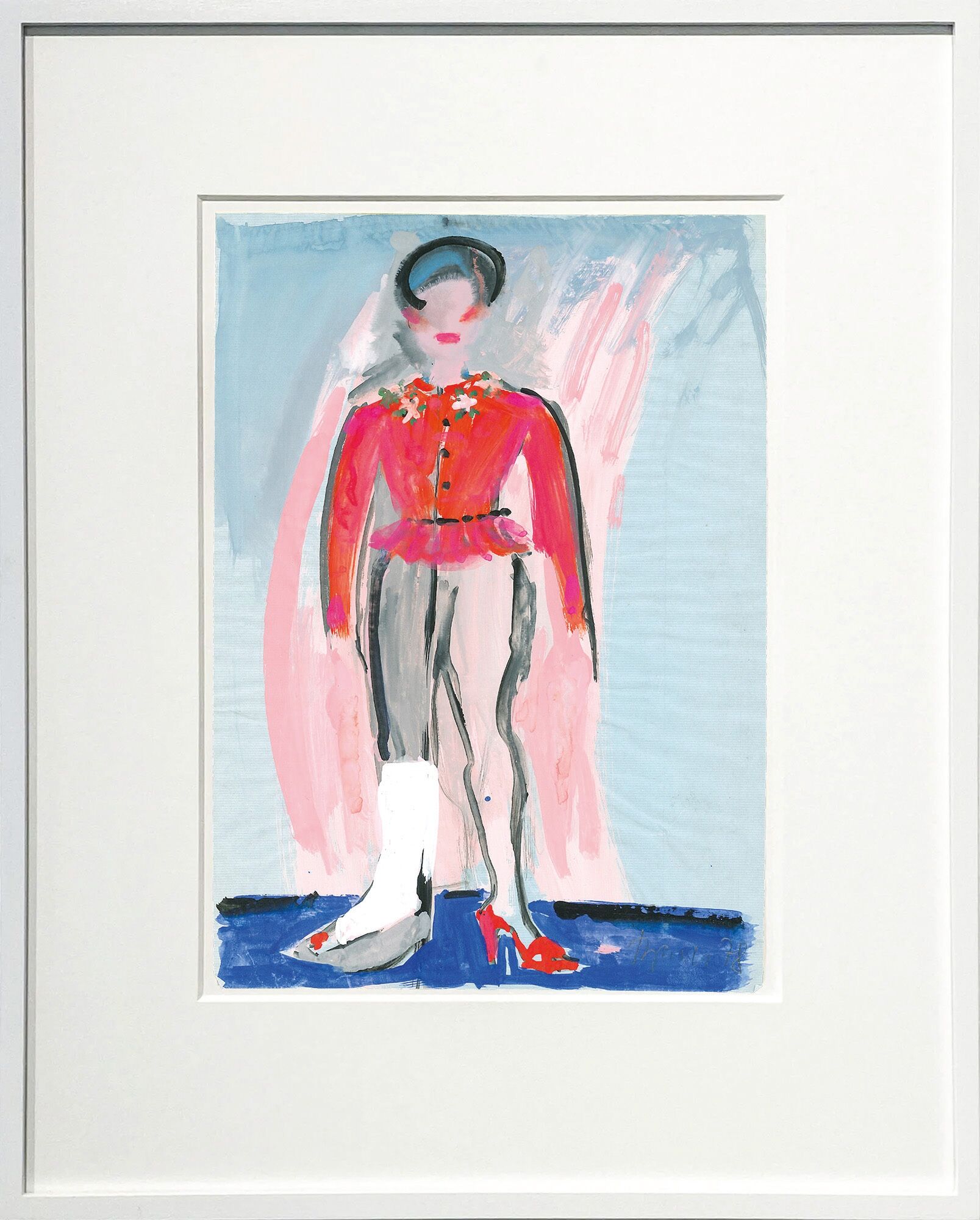 Picture "Red Court Shoe" (1978) (Unique piece) by Elvira Bach