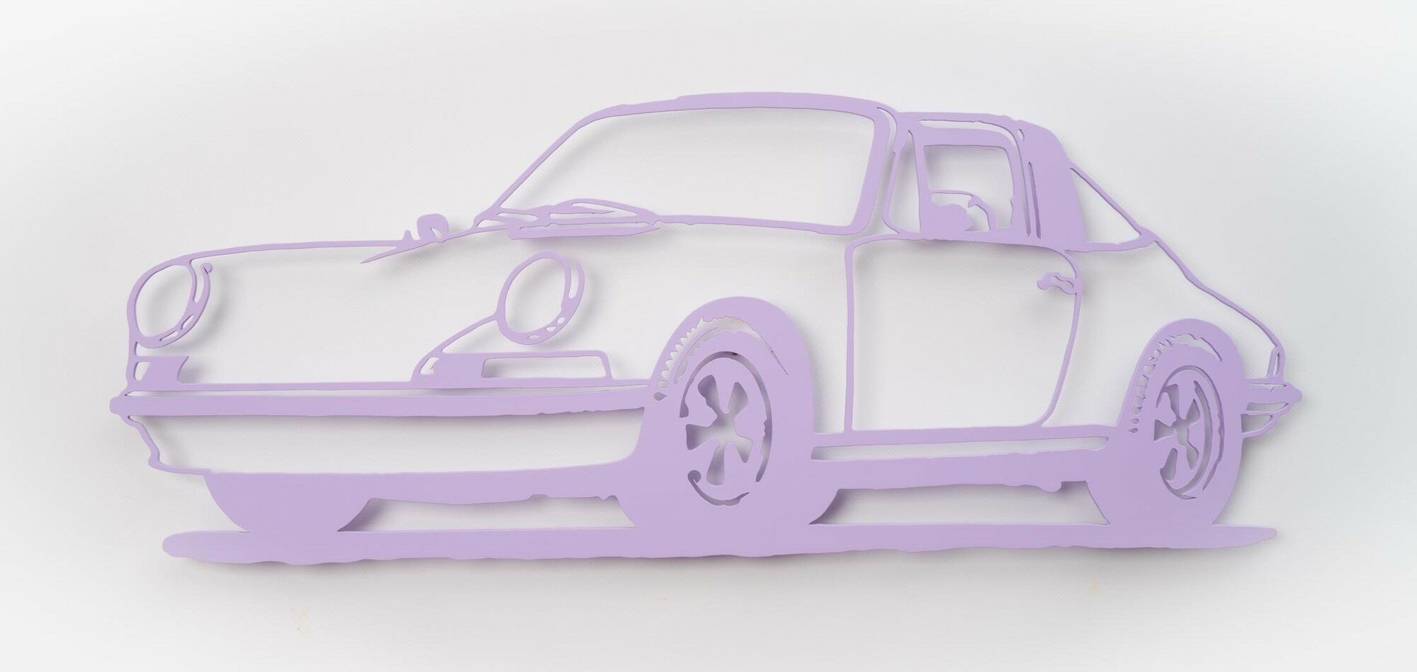 Wall object "Porsche 911 Targa (lilac)" (2021) (Unique piece) by Jan M. Petersen