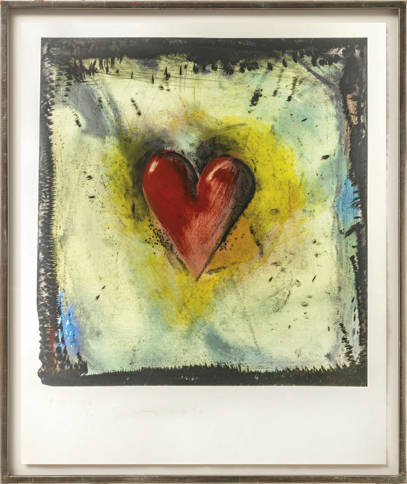 Picture "The Hand-Coloured Viennese Hearts IV" (1990) by Jim Dine
