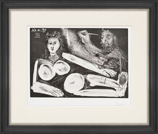 Bild "Peintre et Modéle au Collier" (1966) von Pablo Picasso