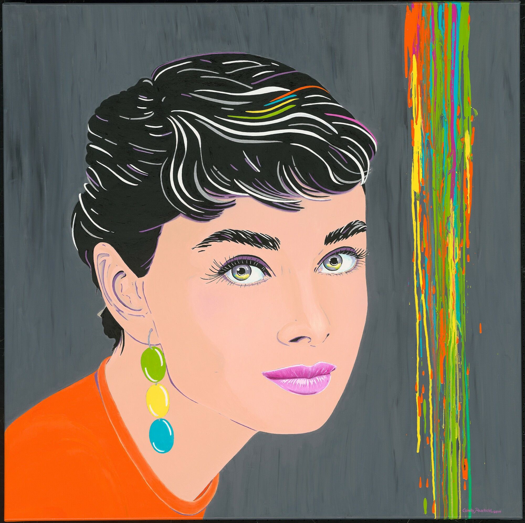 Picture "Looking Like Audrey" (2019) (Unique piece) by Carola Paschold