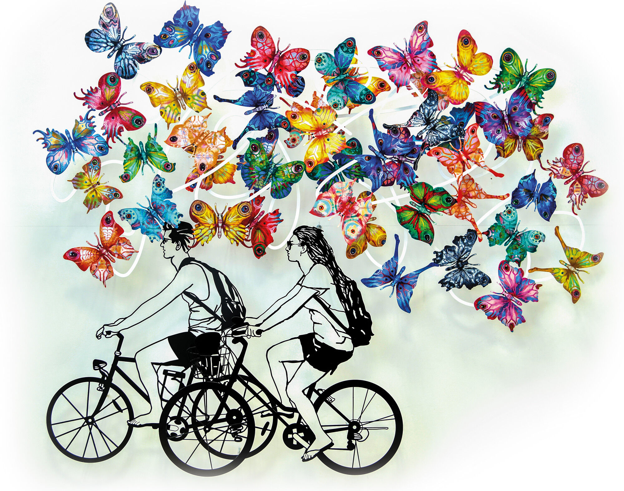 Sculpture murale en 3D "Quality Time" (2020) de David Gerstein