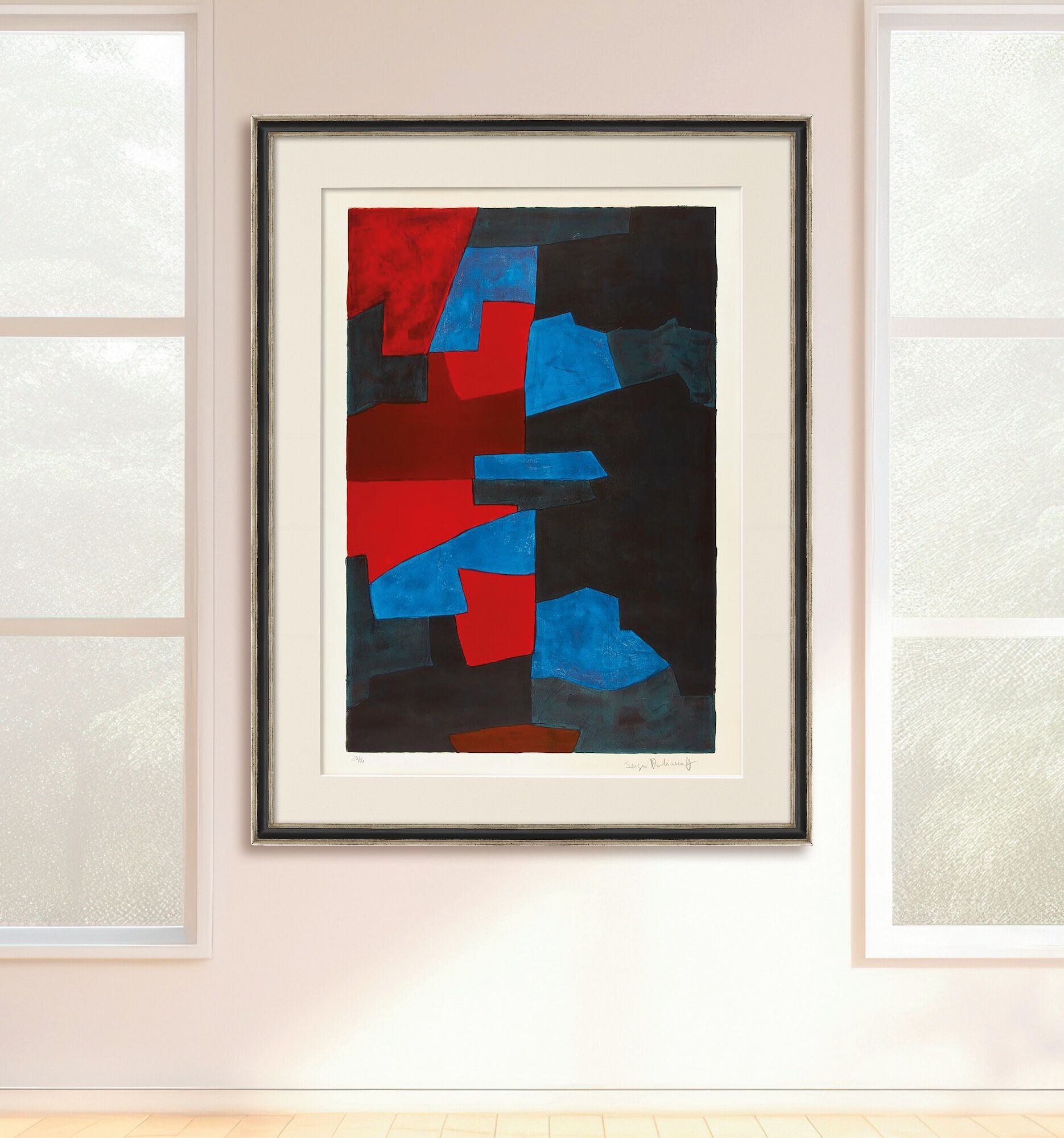 Bild "Composition rouge, bleue et noire" (1969) von Serge Poliakoff
